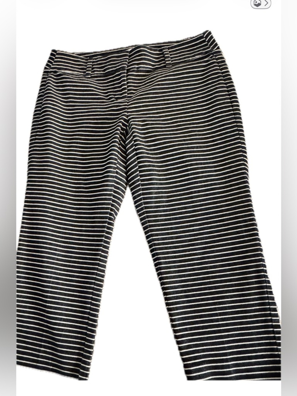 LOFT Original Fit Petite Striped Ankle Pants – Petite Size 2 - Cotton Blend